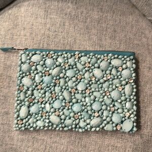 Anthropologie Jewel In The Rough Pouch Clutch